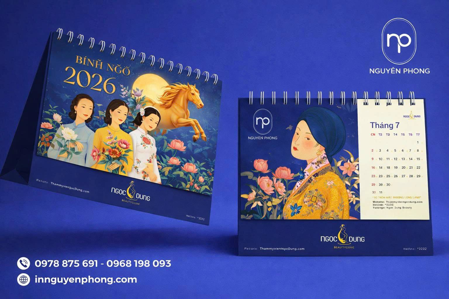 Mẫu lịch chúc Tết đẹp